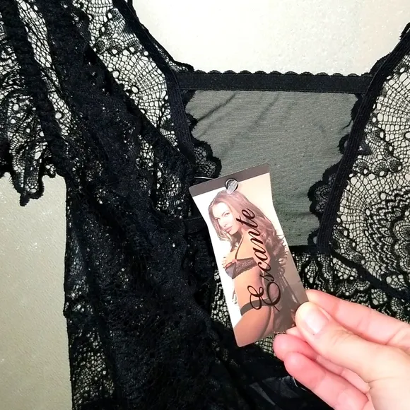 🇺🇦 Babydoll lace sheer sexy lingerie size 1x