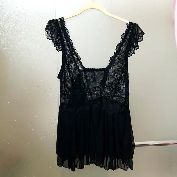 🇺🇦 Babydoll lace sheer sexy lingerie size 1x