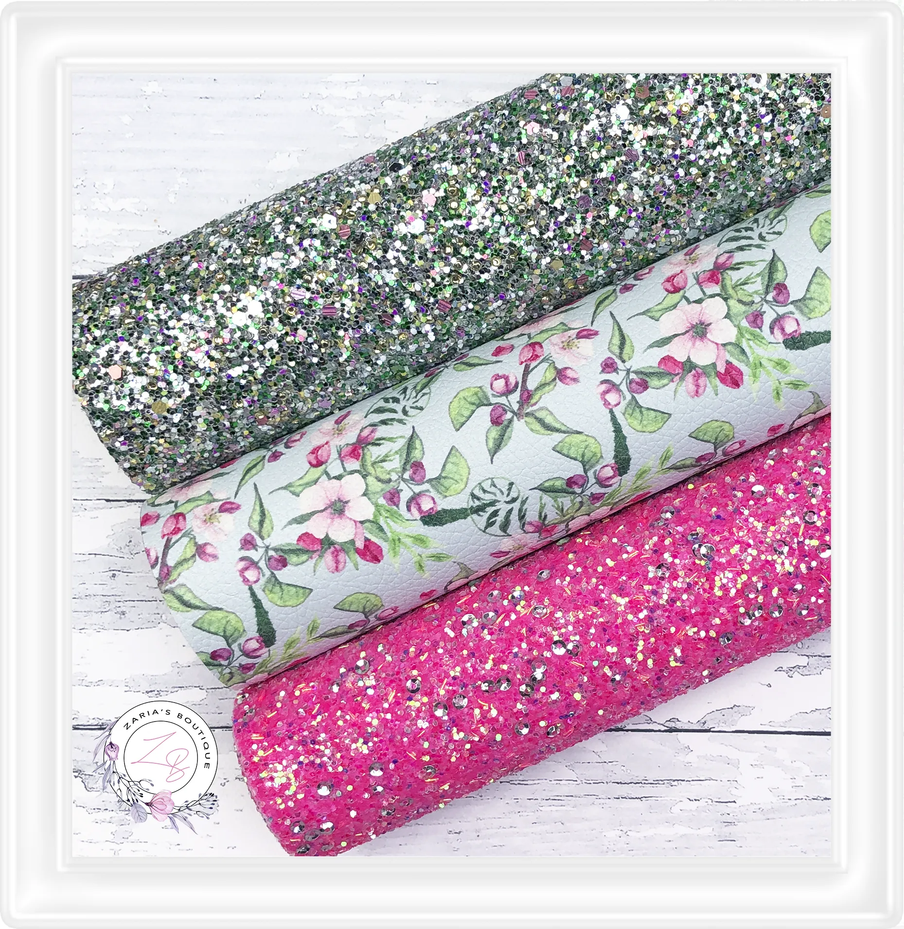 ⋅ Charlotte Floral  ⋅ Premium Custom Printed Vegan Faux Leather