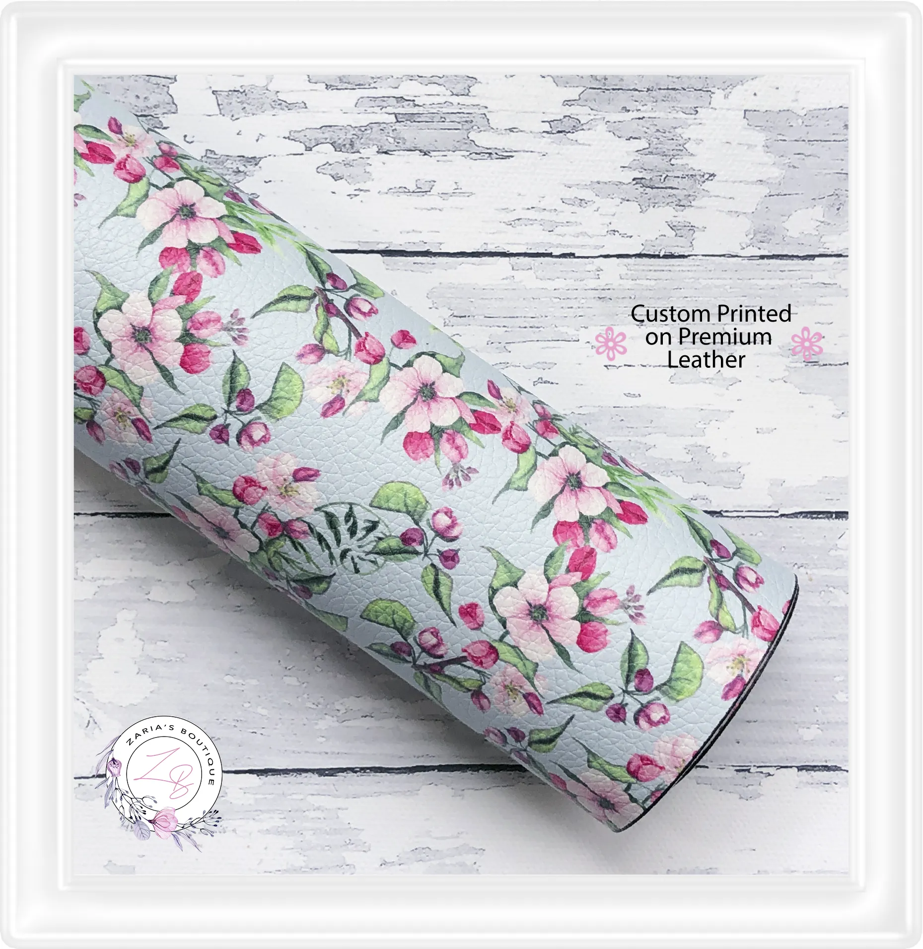 ⋅ Charlotte Floral  ⋅ Premium Custom Printed Vegan Faux Leather