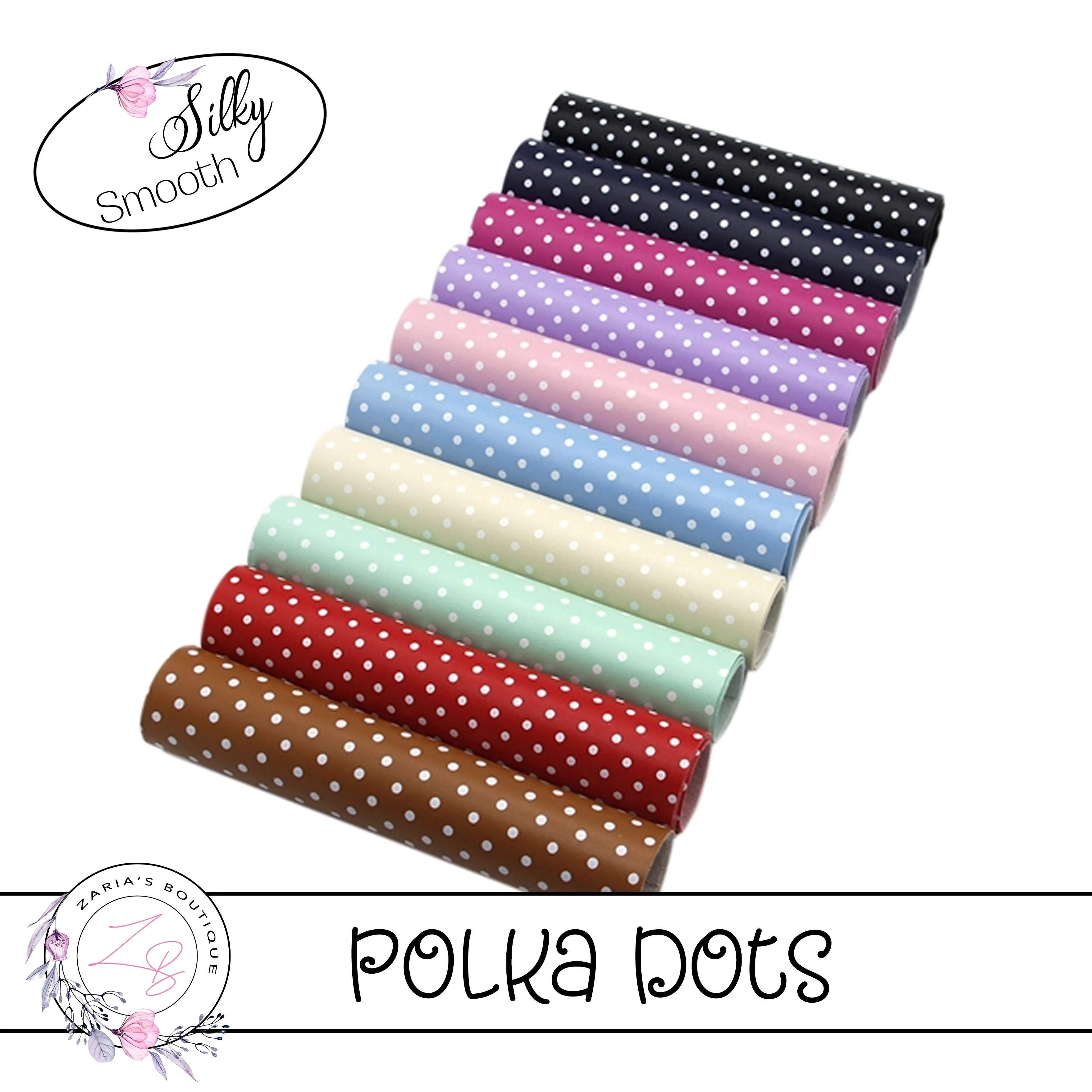 ⋅ Red & White Polka Dots ⋅ Smooth Vegan Faux Leather