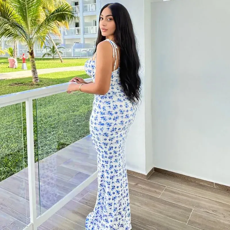 🌸 Waist-Tight Floral Strap Dress – The Must-Have Dress for Spring & Summer! ☀️👗