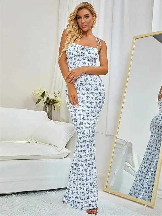 🌸 Waist-Tight Floral Strap Dress – The Must-Have Dress for Spring & Summer! ☀️👗