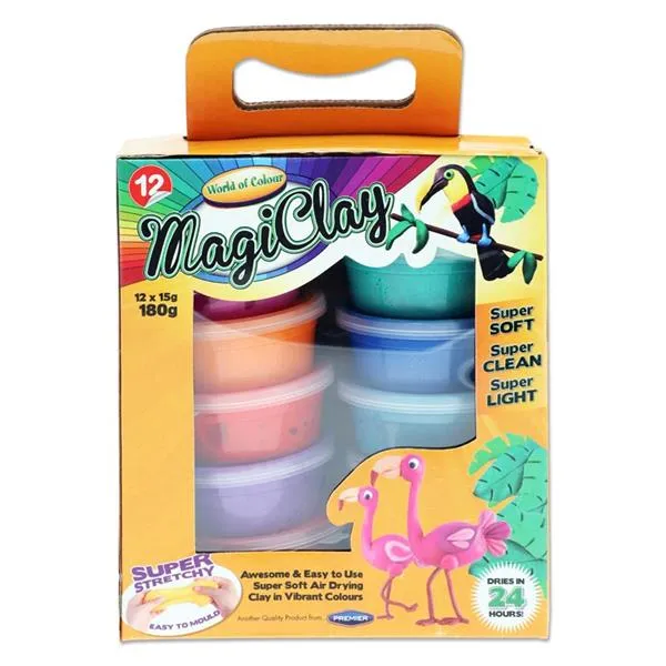 ■ World of Colour - Super Stretchy Magiclay - 12x15g Tubs