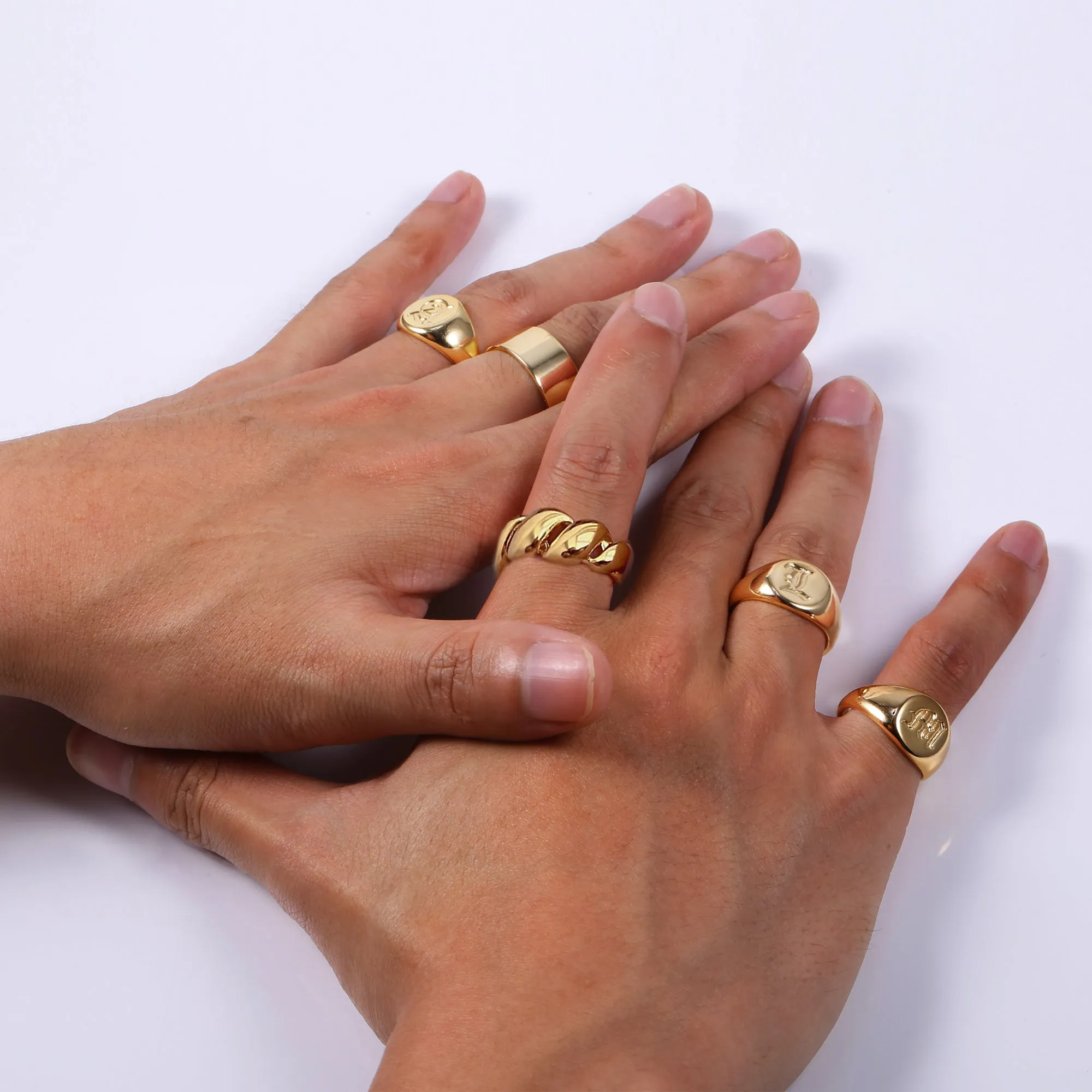 14k Gold Chunky Twisted Open Ring