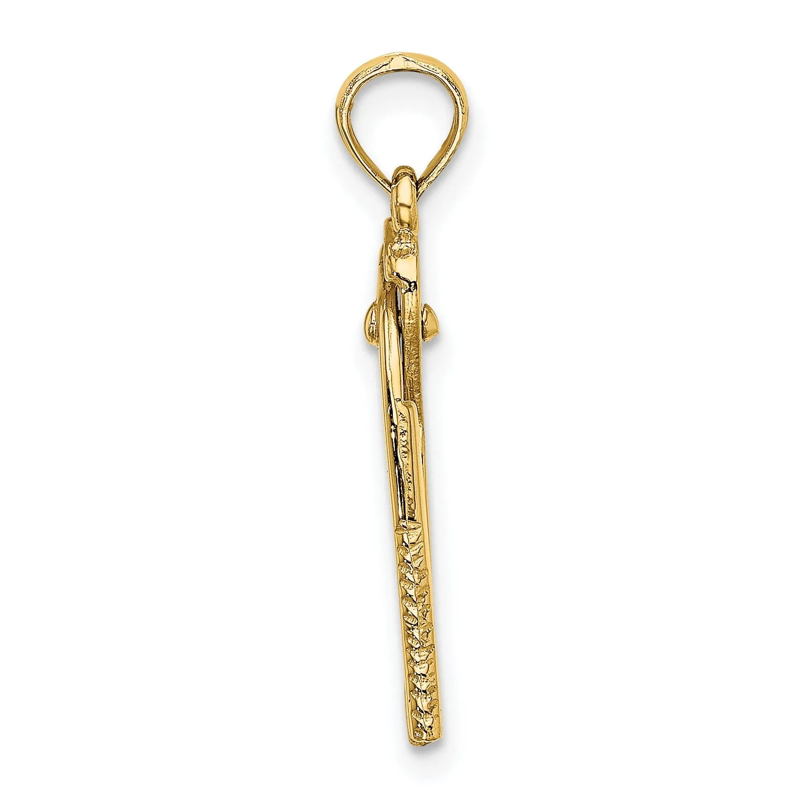 14K Yellow Gold Polished Finish 3-D Moveable Pliers Charm Pendant