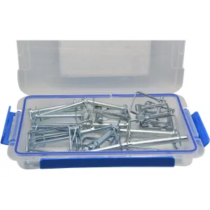 24pc Metric Square Shaft Locking Lynch Pin clip grab kit assortment