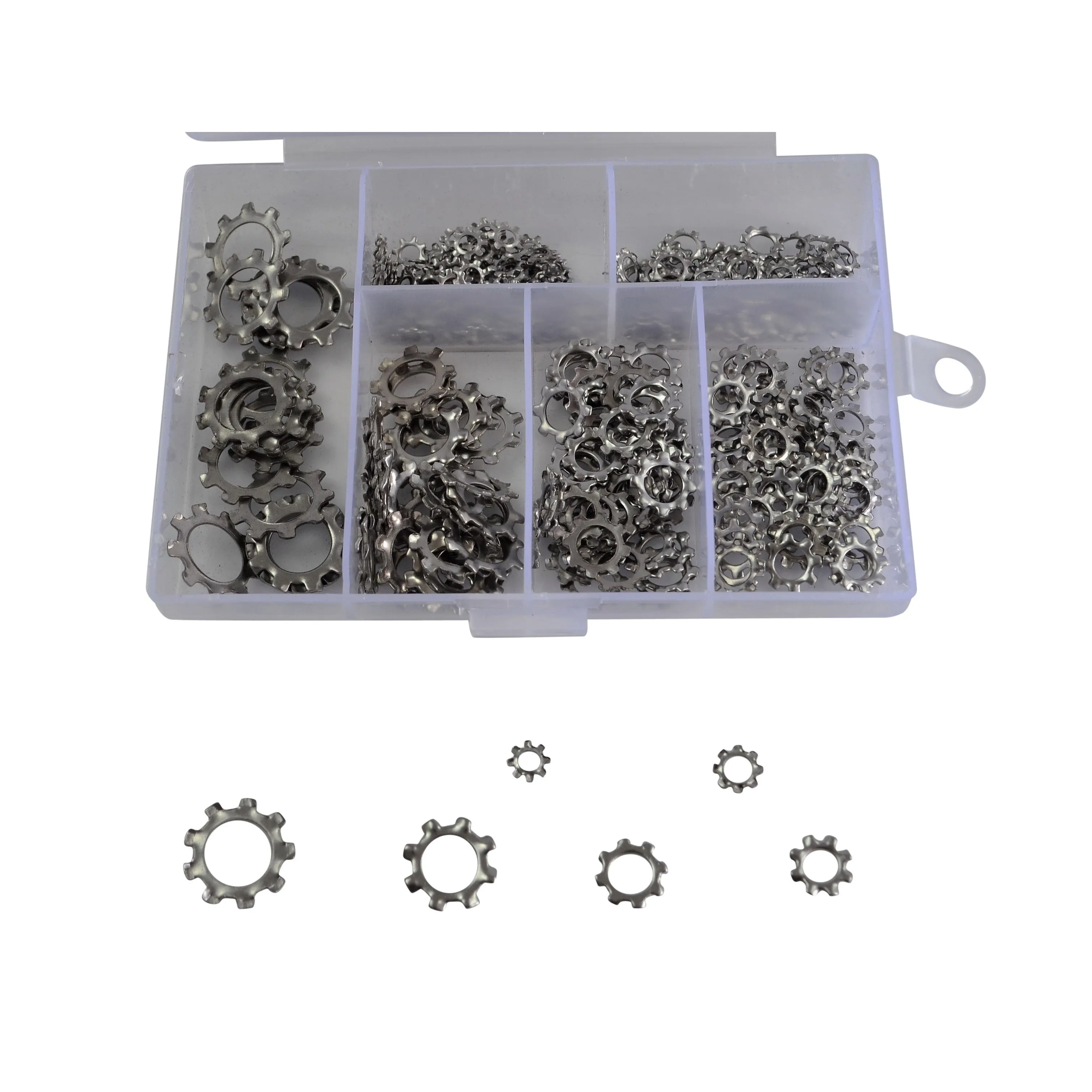 300pc Stainless Steel Lock Washer Grab Kit
