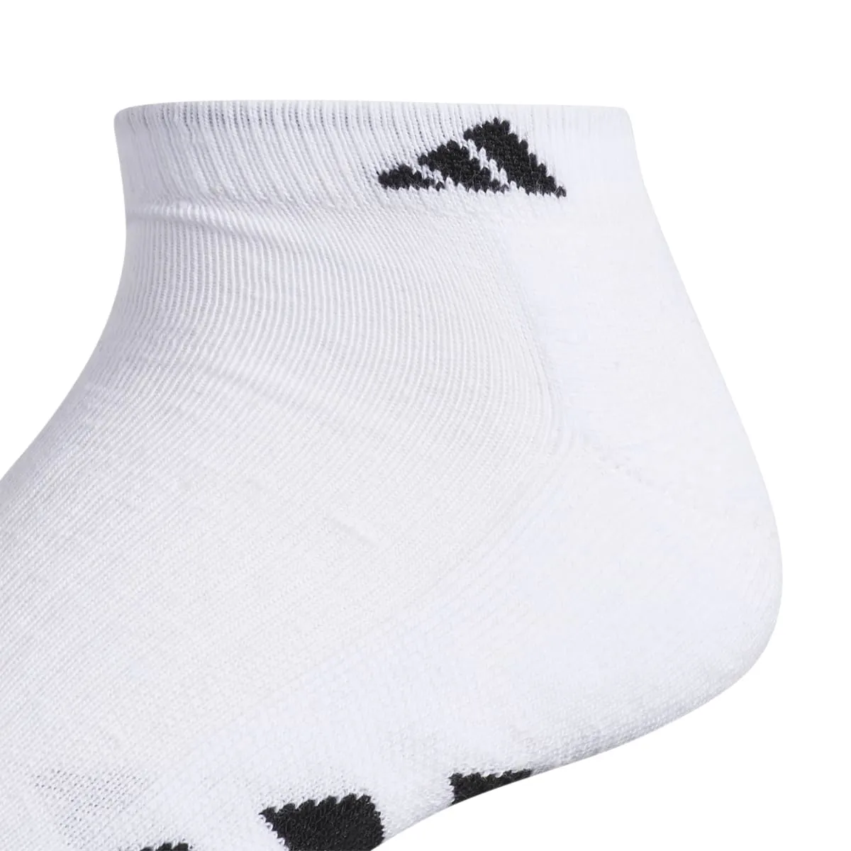 adidas Men's Cushioned Low-Cut Socks 3 Pack (White)