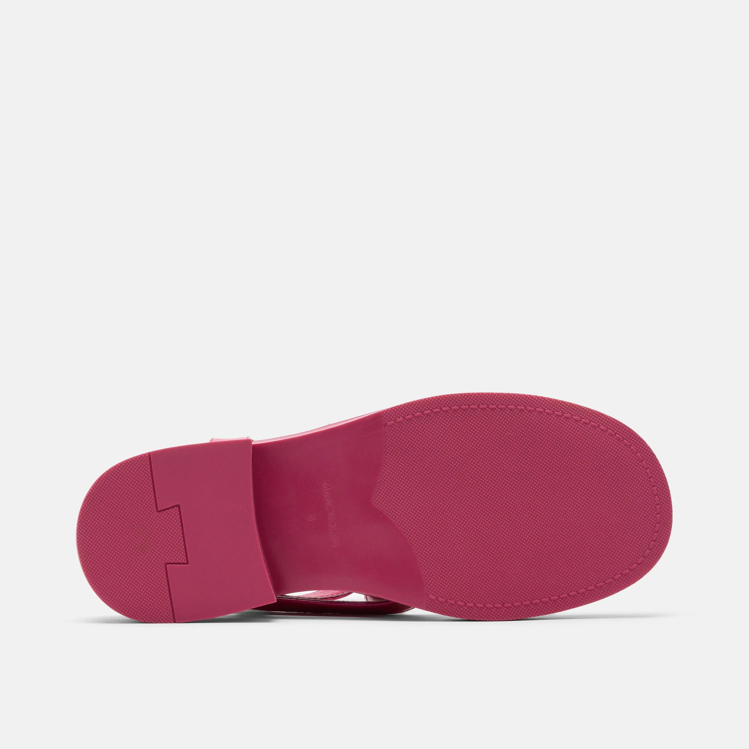 Adriana Magenta Patent Strappy Block Heel Sandal