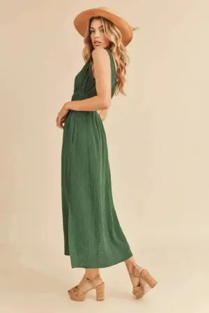 Aemi   Co Side Slit Round Neck Sleeveless Tank Dress