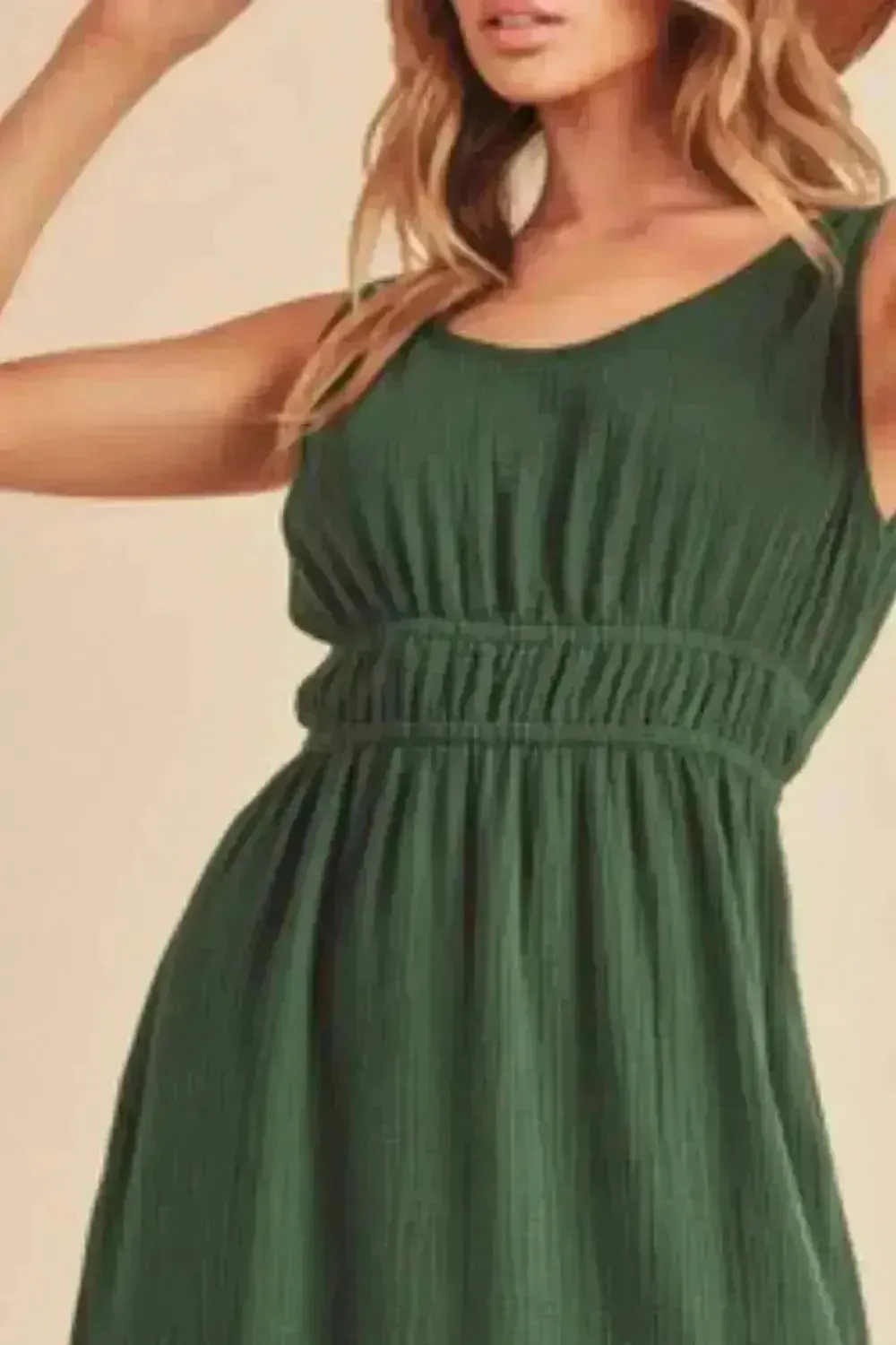 Aemi   Co Side Slit Round Neck Sleeveless Tank Dress