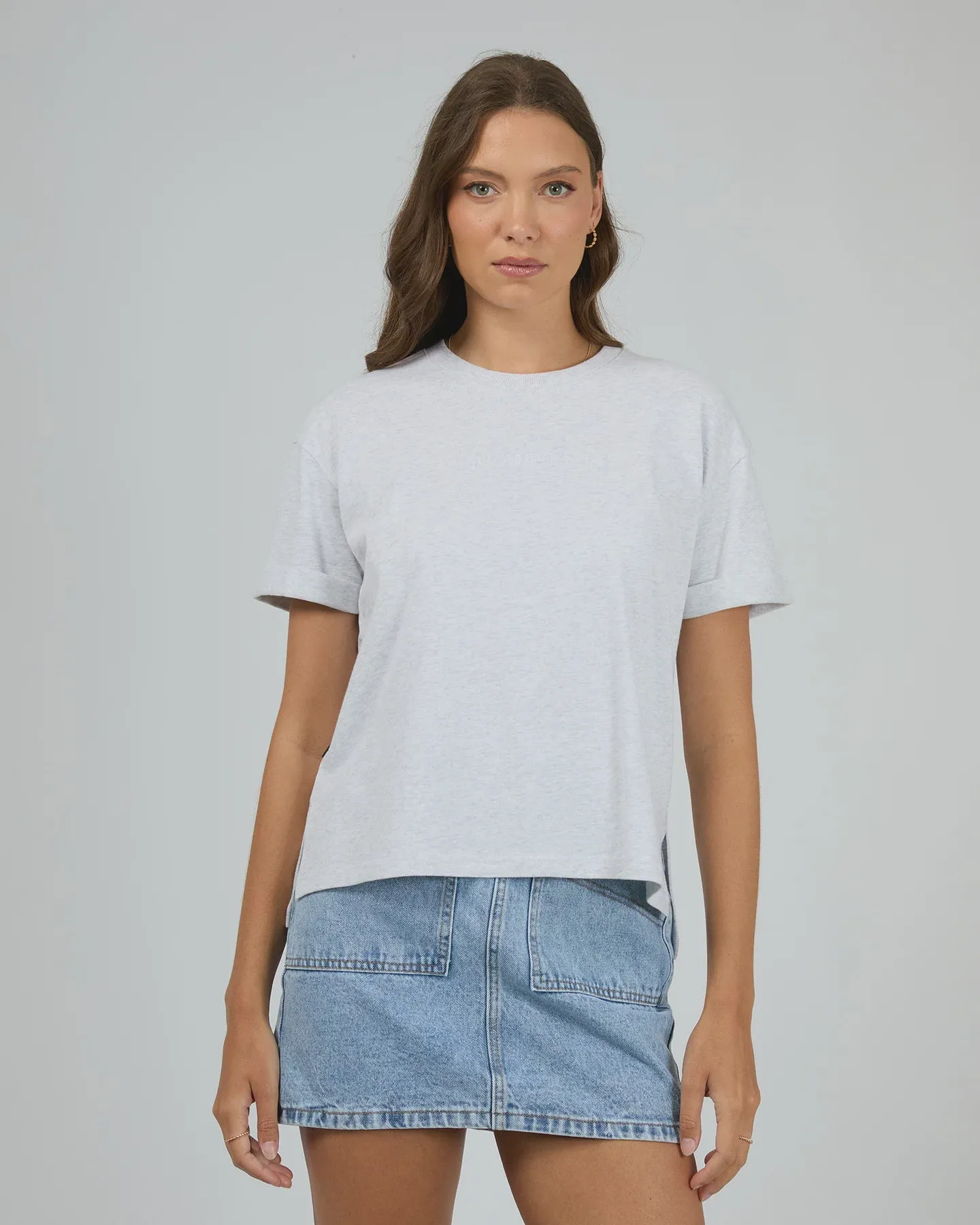 All About Eve AAE Washed Tee - Snow Marle