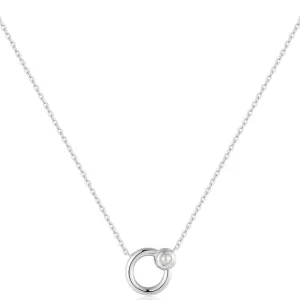 Ania Haie Chic Creator Silver Hoop Freshwater Pearl Necklace