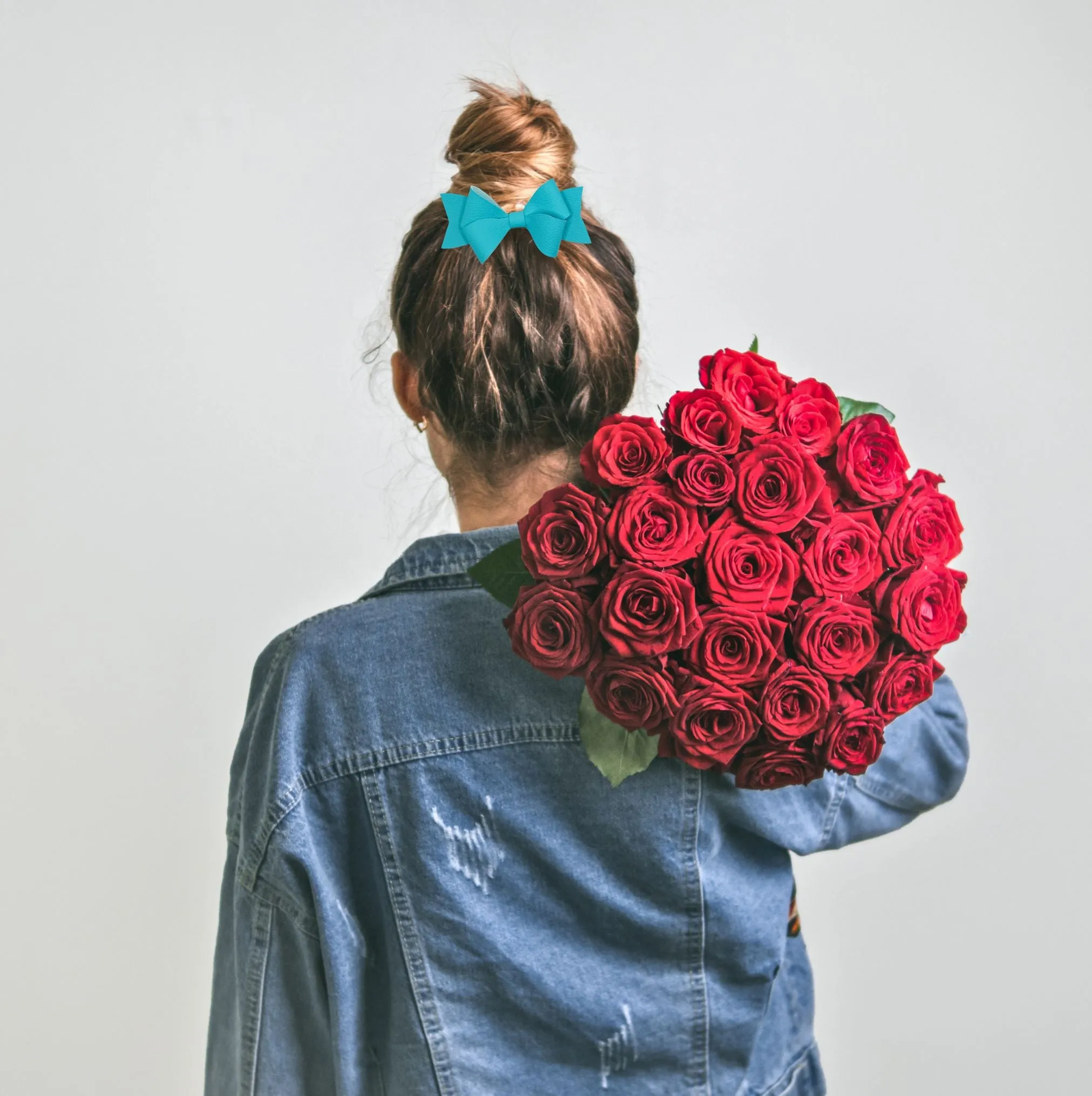 Aqua Persephone Hair Bow