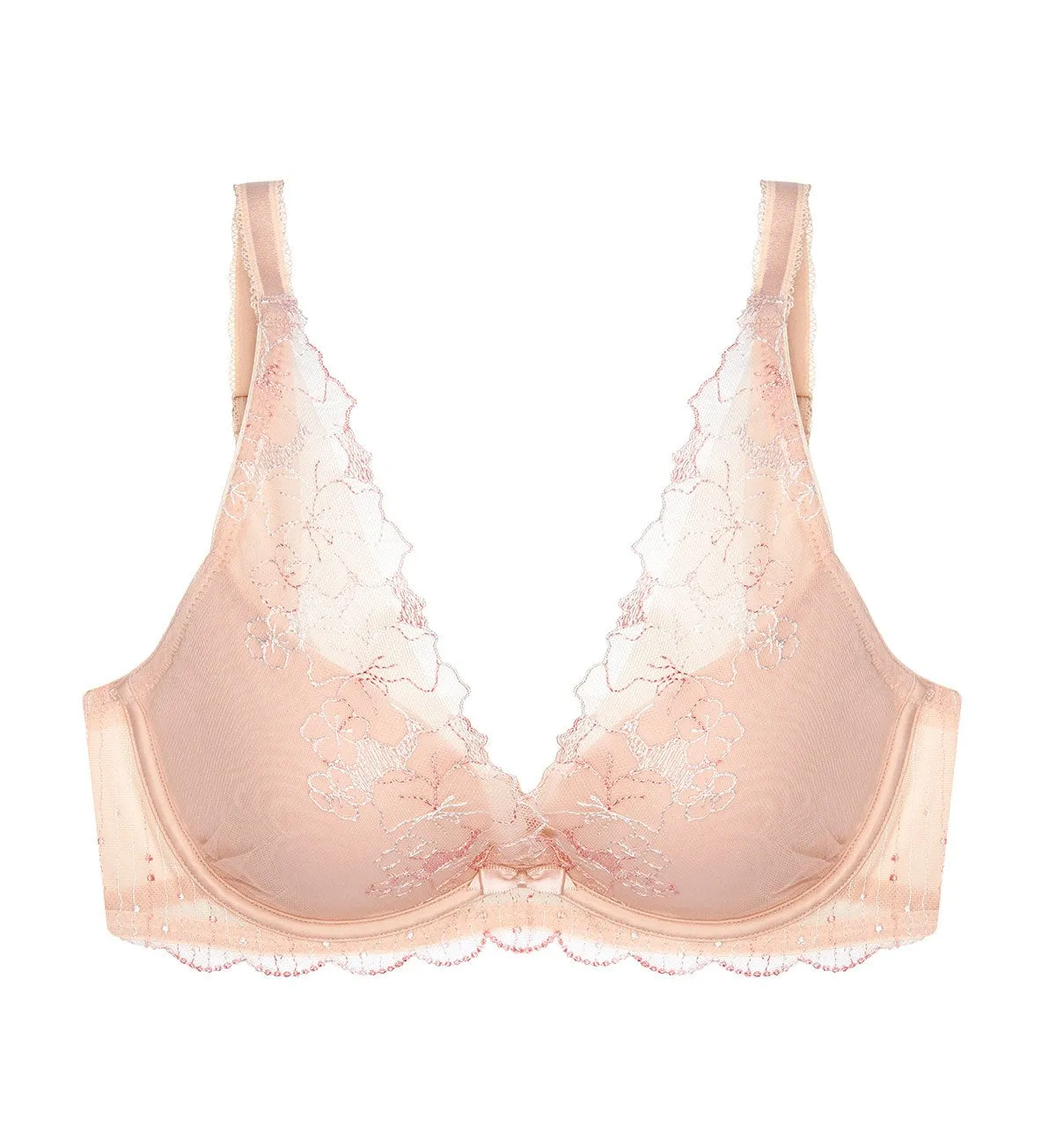 AQUA YIN YANG DEEP V WIRED PUSH-UP BRA