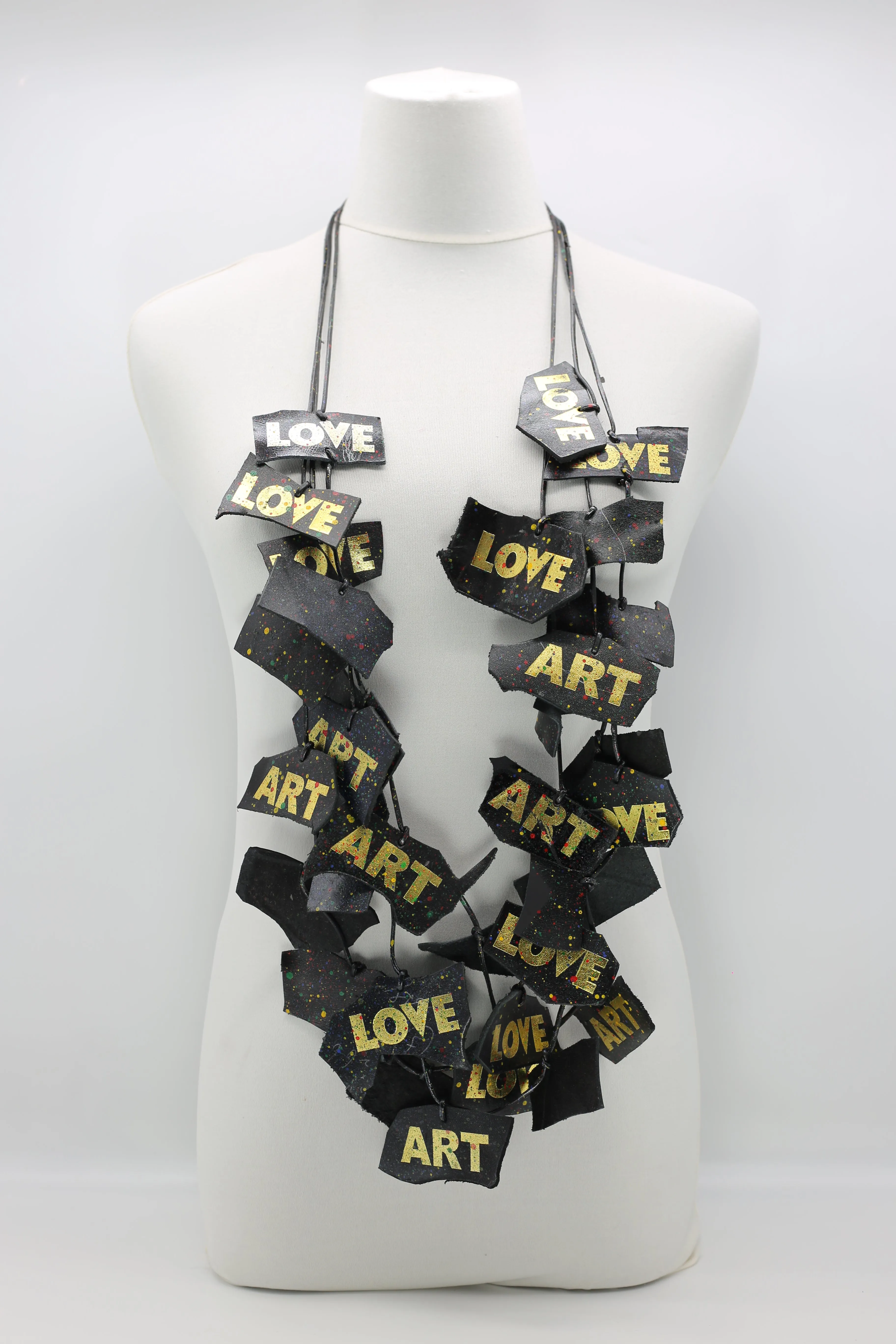 ART & LOVE Recycled leather necklace