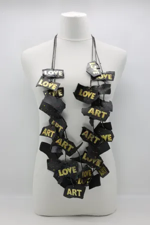 ART & LOVE Recycled leather necklace
