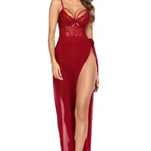 Avidlove Lingerie for Women  Deep V Lace Bodysuit