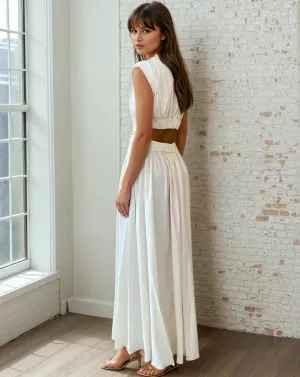Axiom Cotton Cut Out Maxi Dress