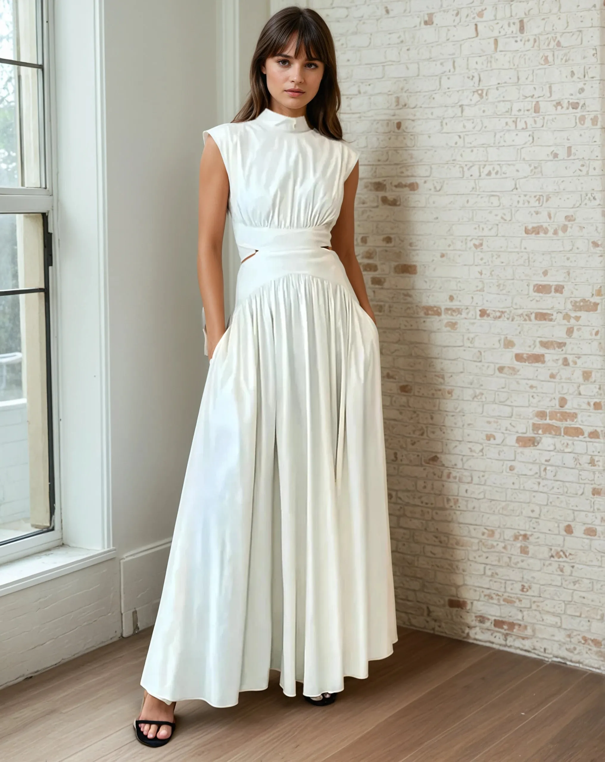 Axiom Cotton Cut Out Maxi Dress