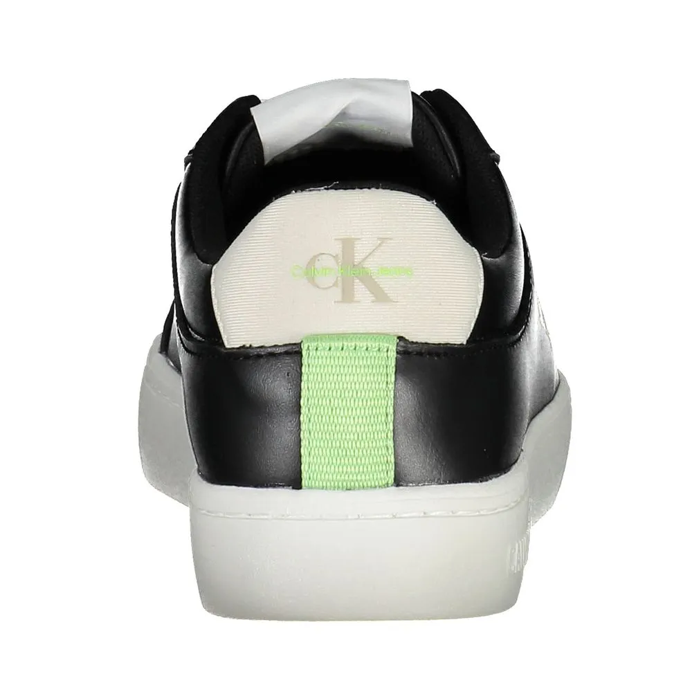 Black Polyester Women Sneaker