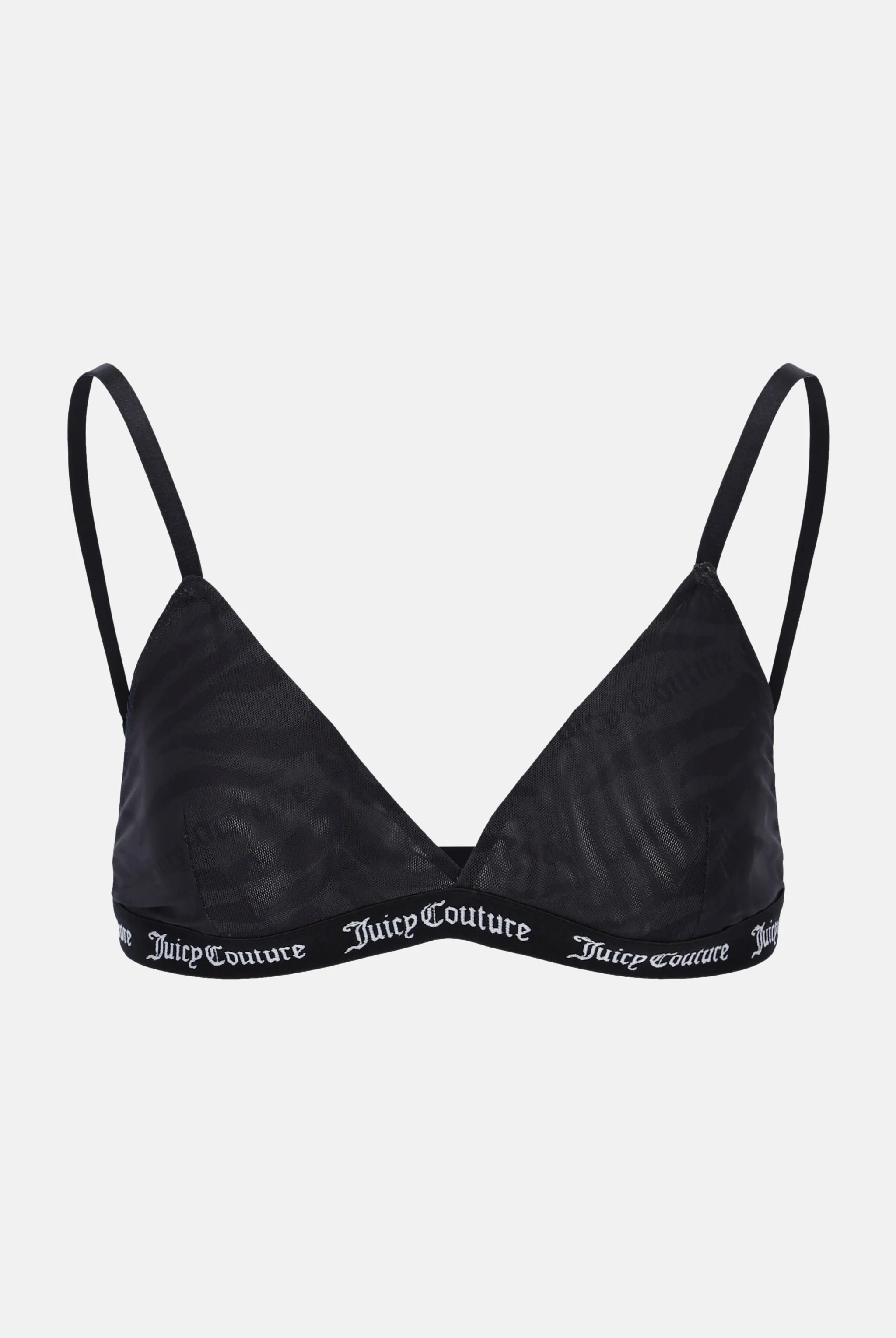 BLACK TIGER PRINT MESH TRIANGLE BRA