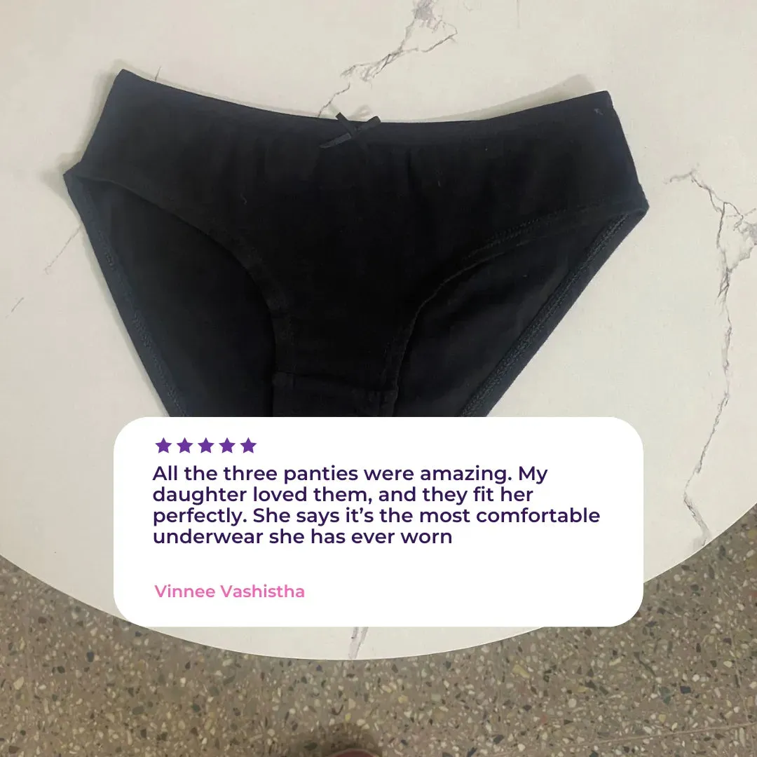 BrZee Bikinis | Lightweight Cotton-Elastane Fabric | Super Stretchy For Comfort | No Visible Panty Lines | Pack Of 3