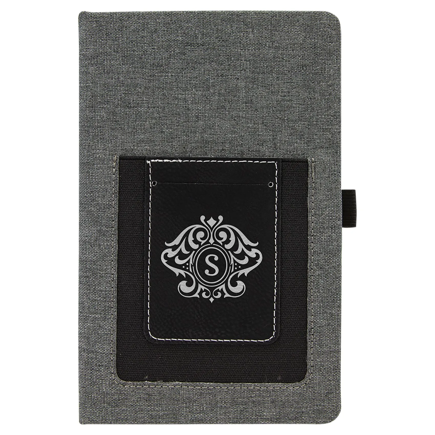 Canvas Journal with Vegan Leather Cell/Card Slot