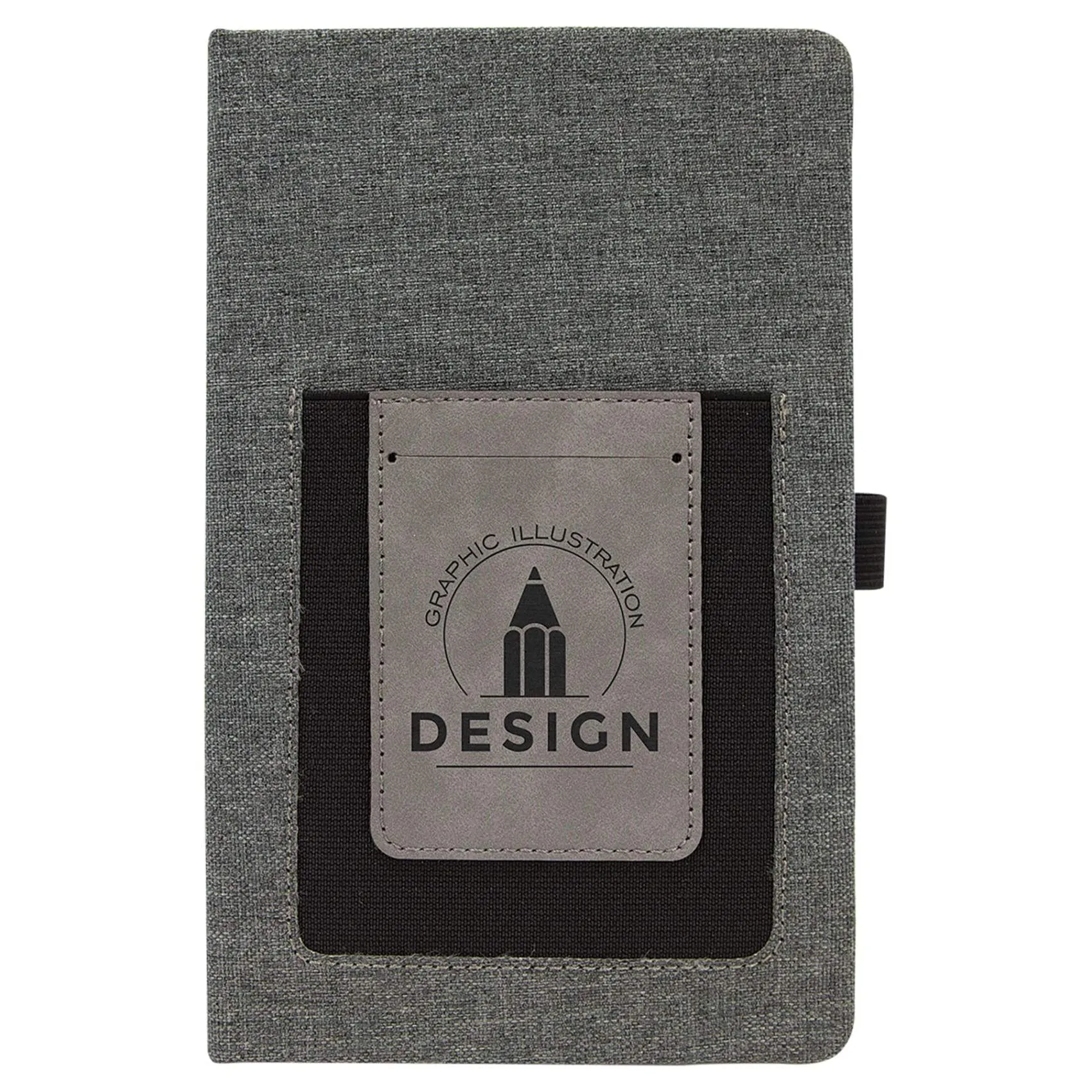 Canvas Journal with Vegan Leather Cell/Card Slot