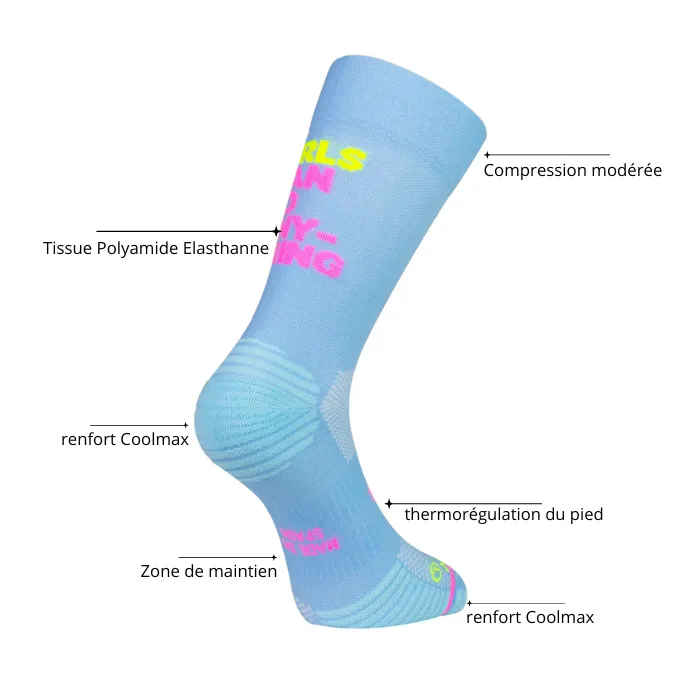 Chaussettes running  Sporcks - Flow pink