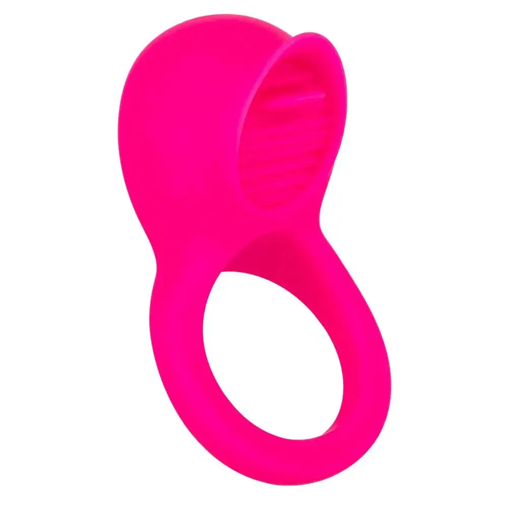 Colt Silicone Pink Rechargeable Stretchy Vibrating Cock Ring with Clit Stim