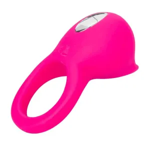 Colt Silicone Pink Rechargeable Stretchy Vibrating Cock Ring with Clit Stim