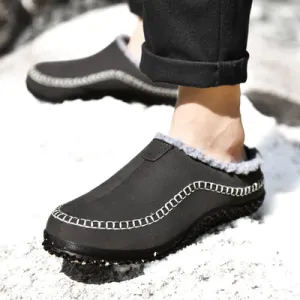 Cotton Slippers Warm In Winter Plus Velvet Cotton Shoes