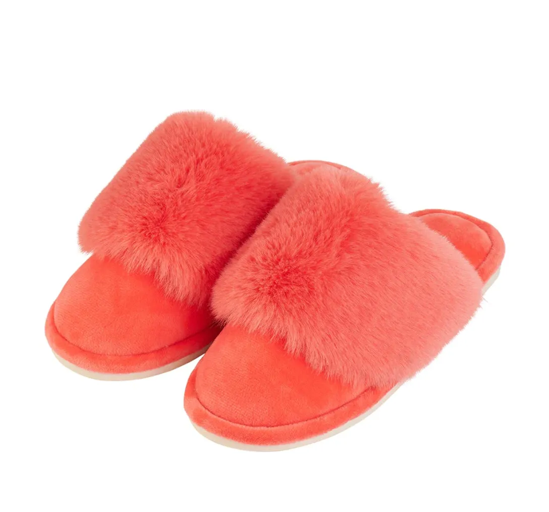 Cozy Luxe Slippers - Melon   Pink