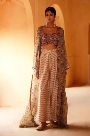 Deva Croptop Cape Set