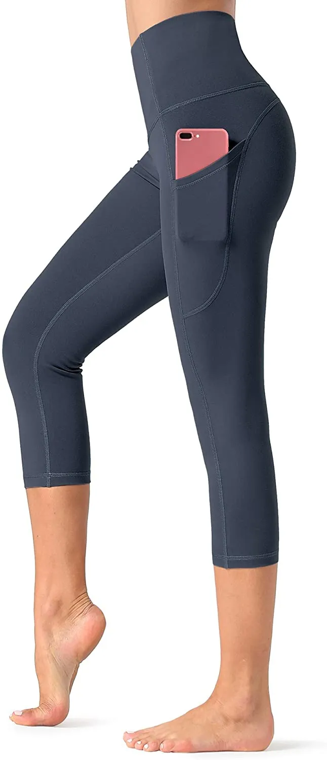 Dragon Fit High Waist Yoga Leggings with 3 Pockets,Tummy Control Workout Running 4 Way Stretch Yoga Pants