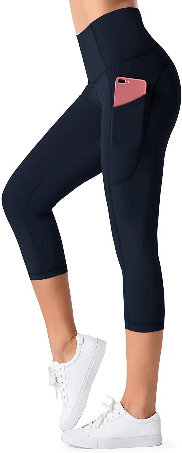 Dragon Fit High Waist Yoga Leggings with 3 Pockets,Tummy Control Workout Running 4 Way Stretch Yoga Pants