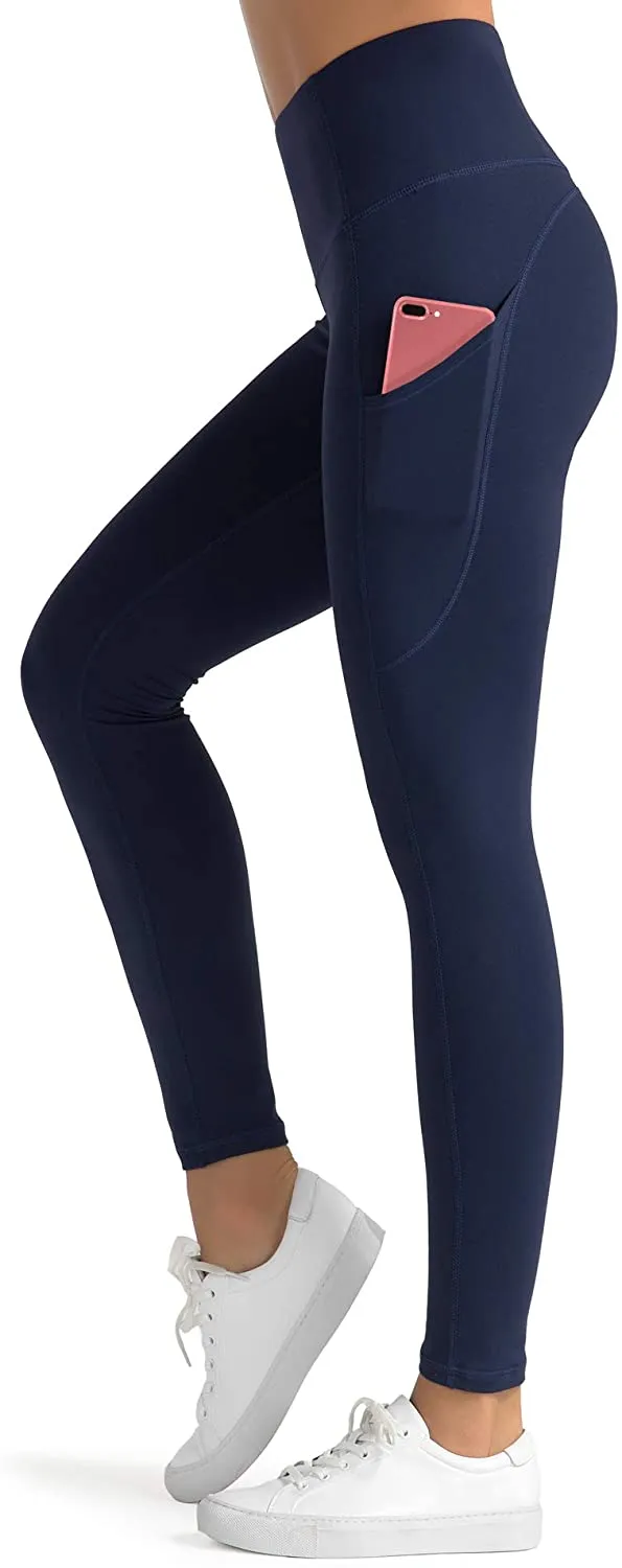 Dragon Fit High Waist Yoga Leggings with 3 Pockets,Tummy Control Workout Running 4 Way Stretch Yoga Pants