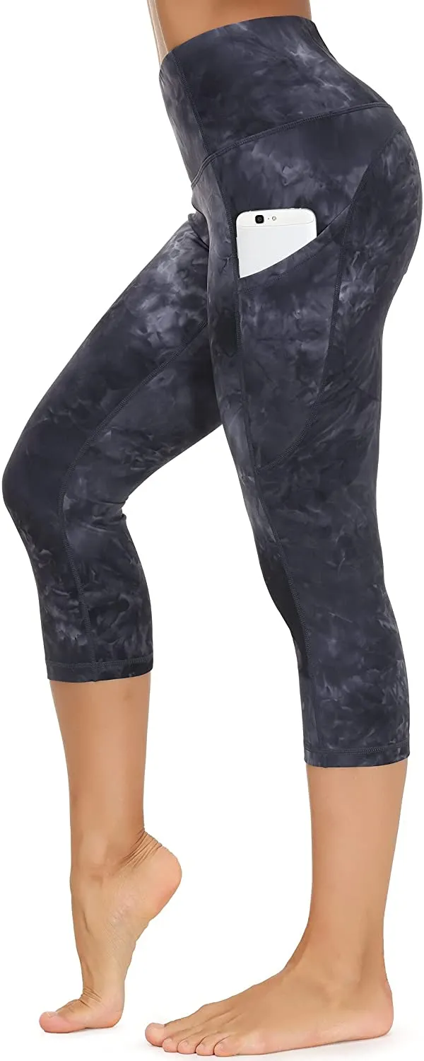 Dragon Fit High Waist Yoga Leggings with 3 Pockets,Tummy Control Workout Running 4 Way Stretch Yoga Pants
