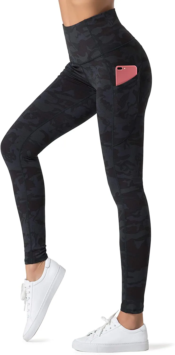 Dragon Fit High Waist Yoga Leggings with 3 Pockets,Tummy Control Workout Running 4 Way Stretch Yoga Pants