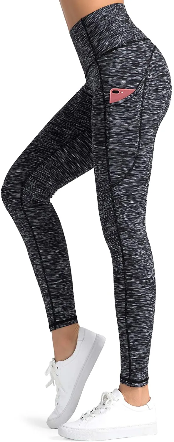 Dragon Fit High Waist Yoga Leggings with 3 Pockets,Tummy Control Workout Running 4 Way Stretch Yoga Pants