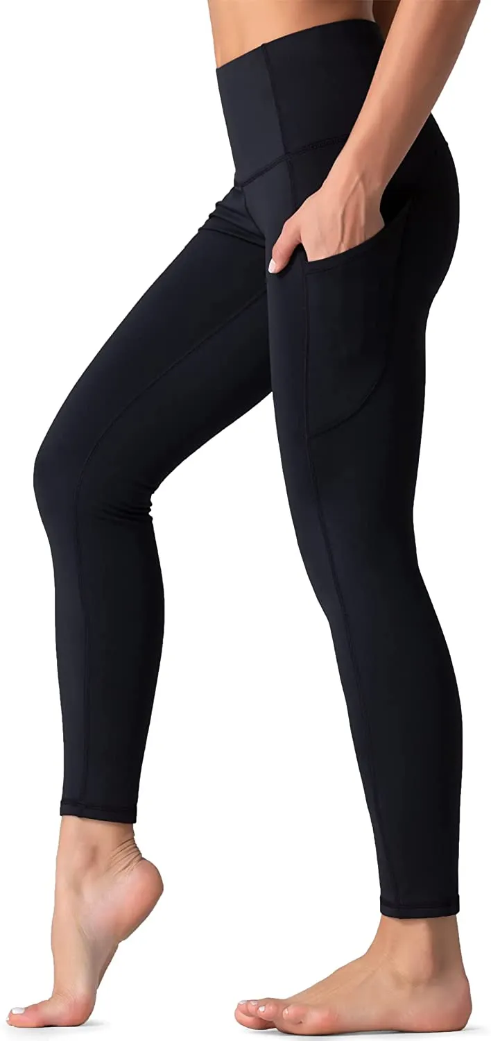 Dragon Fit High Waist Yoga Leggings with 3 Pockets,Tummy Control Workout Running 4 Way Stretch Yoga Pants