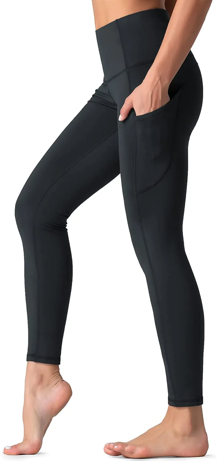 Dragon Fit High Waist Yoga Leggings with 3 Pockets,Tummy Control Workout Running 4 Way Stretch Yoga Pants