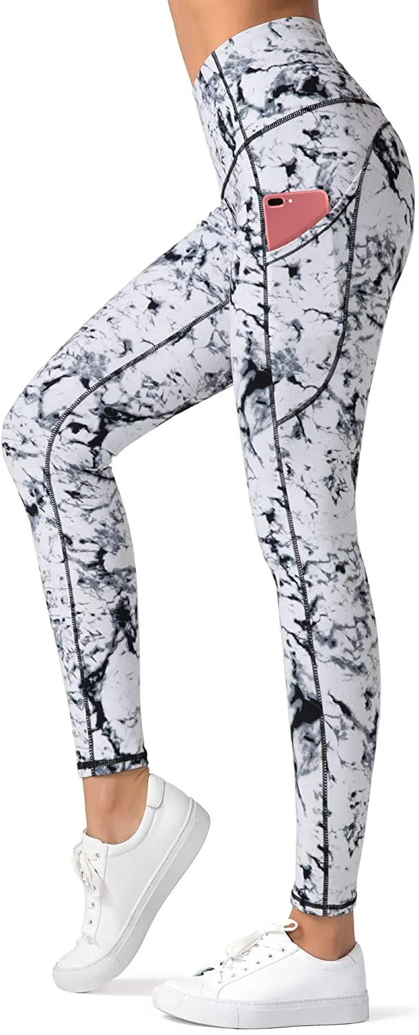 Dragon Fit High Waist Yoga Leggings with 3 Pockets,Tummy Control Workout Running 4 Way Stretch Yoga Pants