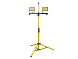 Faithfull Power Plus LED Twin Tripod Site Light 70W 110V