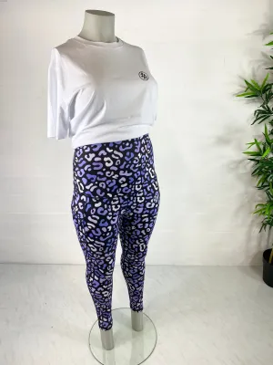 Feline Wild Super Wide Waistband Side Pocket ACTIVE Leggings