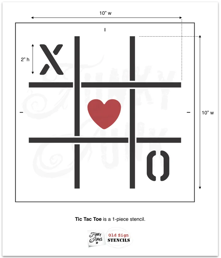 FJ076 Funky Junk's Tic Tac Toe