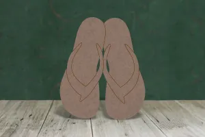 Flip flops - wooden craft blank - 2mm MDF