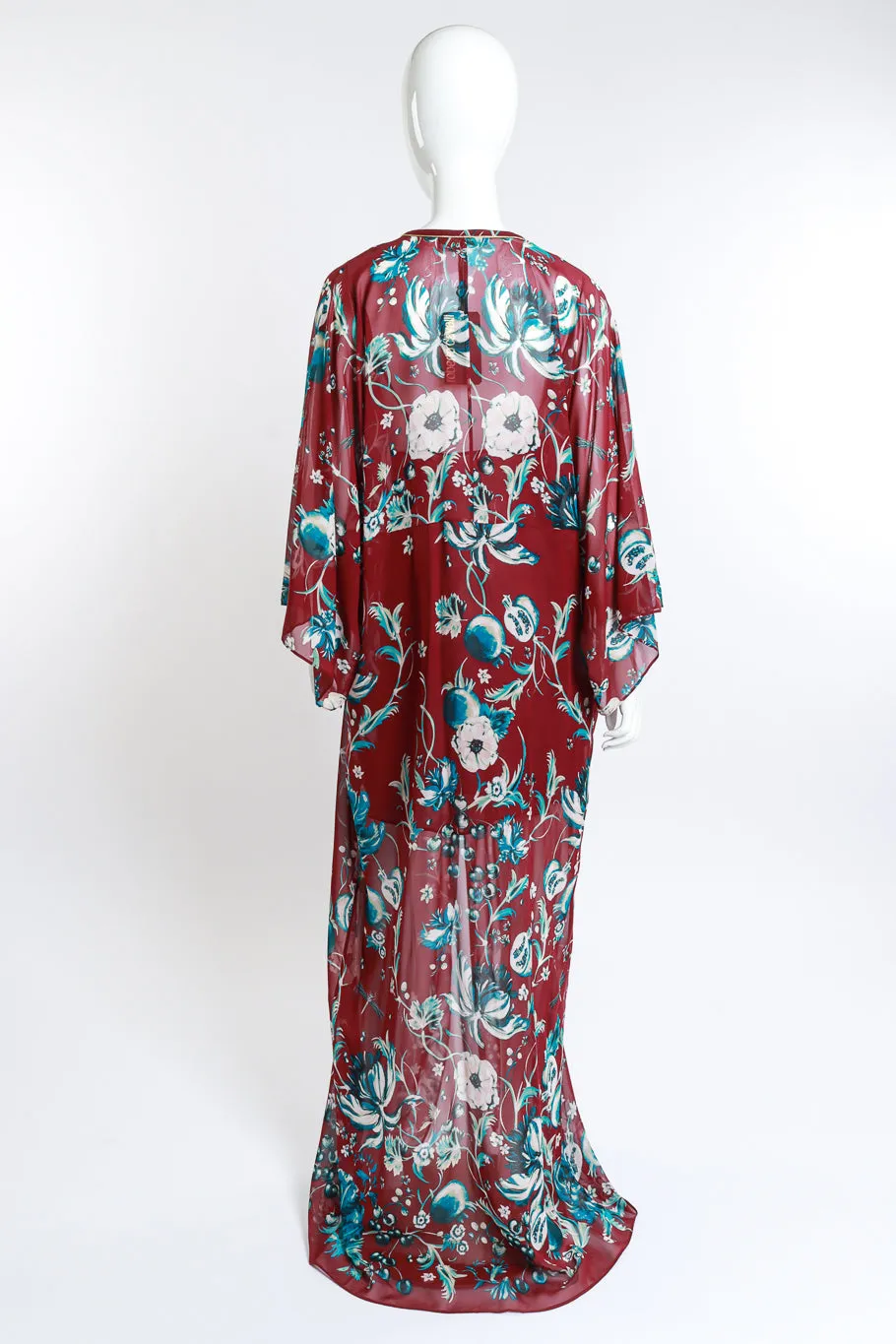 Floral Sheer Silk Caftan